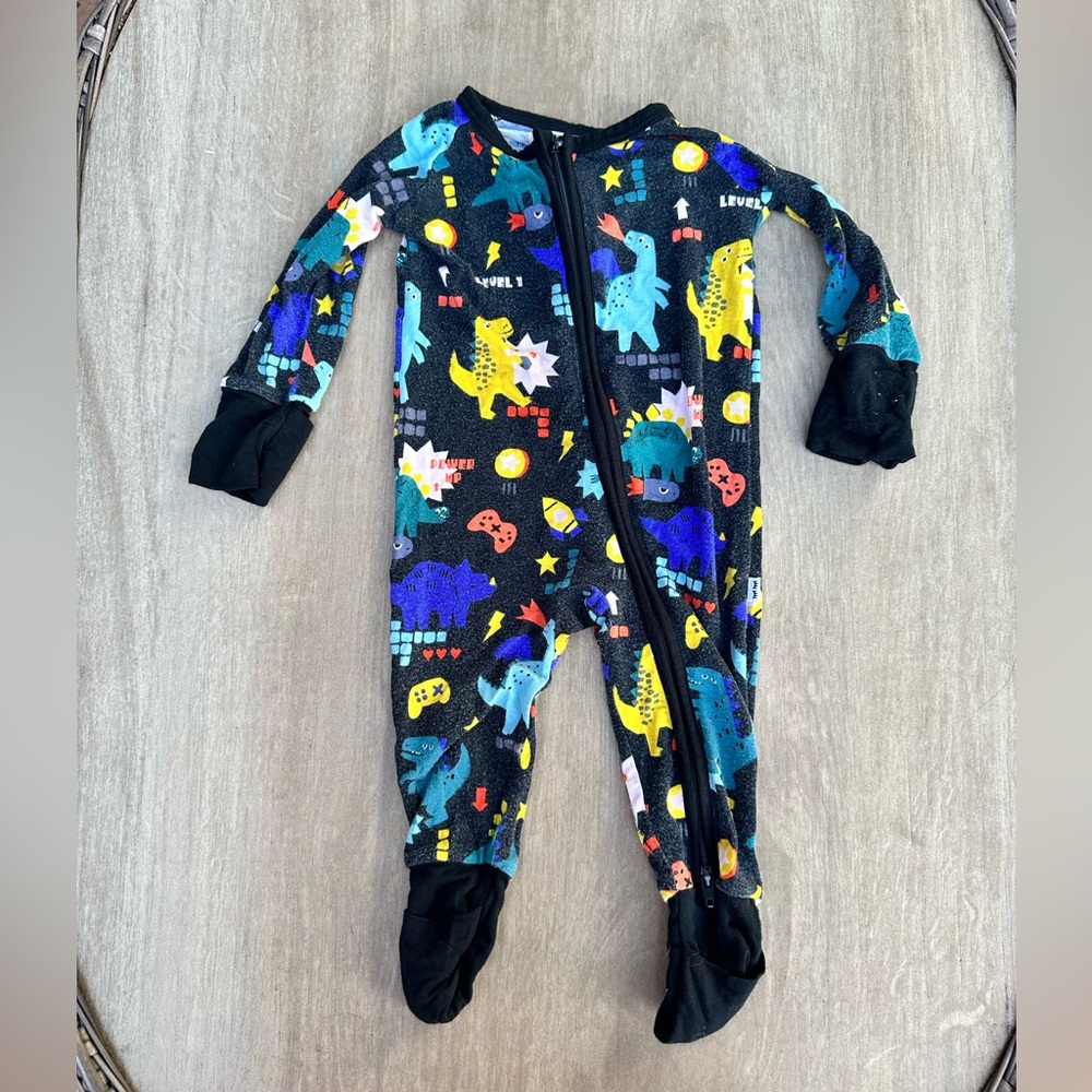 Little Sleepies Colorful Dinosaur Footie